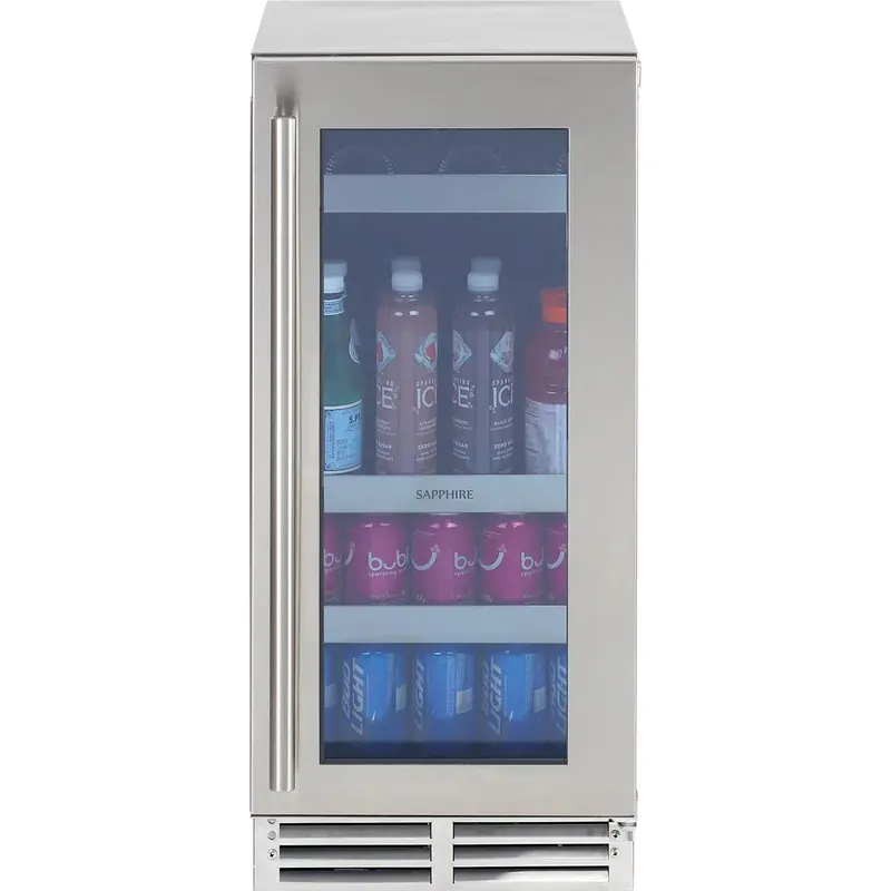 Sapphire 15-Inch Compact Stainless Steel Refrigerator Sbcr155Ss 1