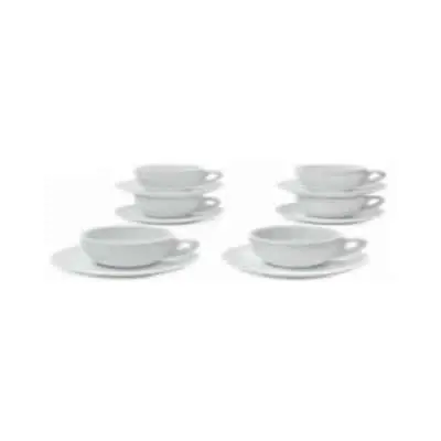 Sara Cucina 2Cp25: 6-Piece Bianco Porcelain Cappuccino Cup Set 1