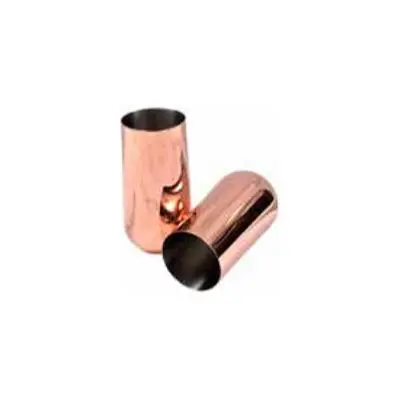 Sara Cucina Copper-Finish Tall Tumbler Pair – Modern Cocktail Glasses 1