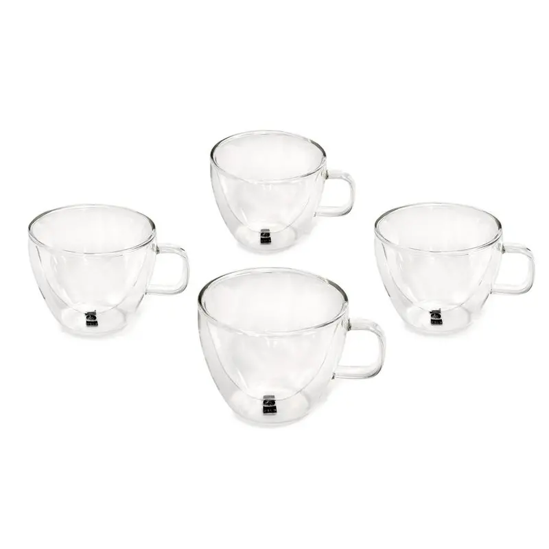 Sara Cucina Double-Wall Espresso Cups With Handles – 4-Piece, 70 Ml Set 1