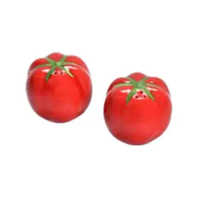 Sara Cucina Pomodoro Ceramic Salt And Pepper Set – Hand-Painted Italian-Inspired Duo (Model 38327) 1