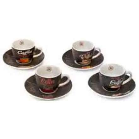 Sara Cucina R10046-Ad4: 4-Piece 6 Oz Always-Open Cappuccino Cup Set 1