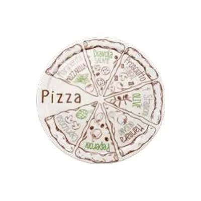 Sara Cucina Varieta Pizza Plate – 30.5 Cm Artisan-Style Ceramic Serving Tray 1