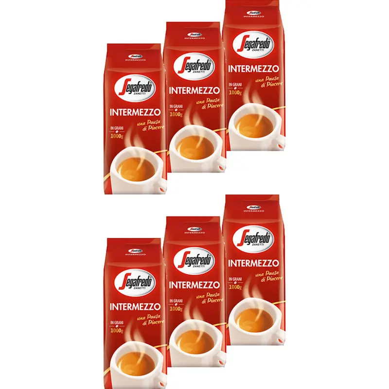 Segafredo Intermezzo Whole Bean Coffee – 500G × 6-Pack (S01183Case) 1