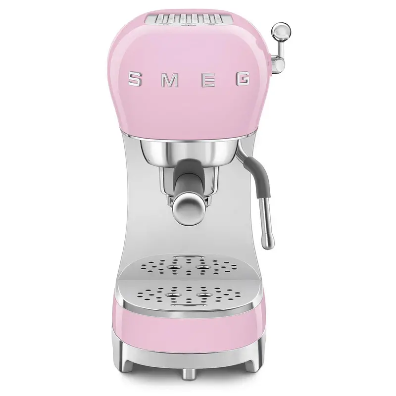 Smeg Ecf02Pkus Vintage-Style Manual Espresso Machine – Pink 1