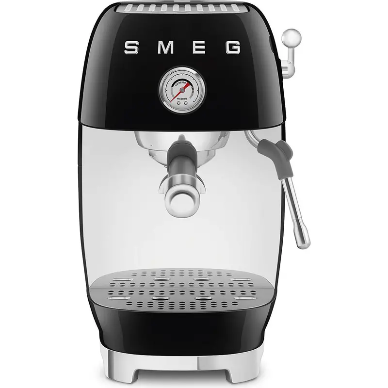 Smeg Manual Espresso Machine – Vintage-Inspired Lever Operated Unit With Cold Brew Capability (Black, Ecf03Blus) 1