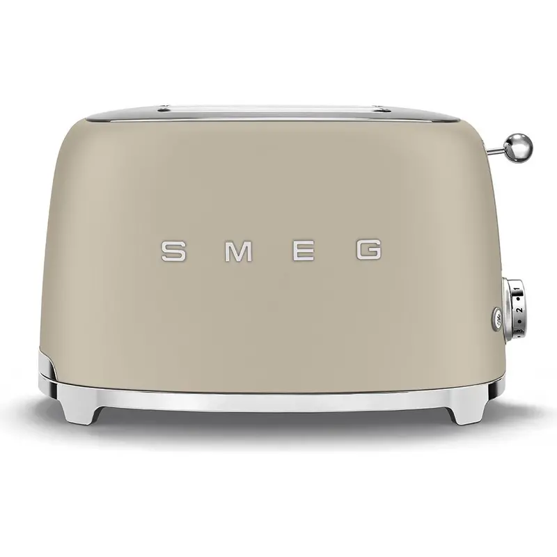 Smeg Retro 2-Slice Toaster With Matte Black Finish – Compact Countertop Appliance (Tsf01Mlmus) 1