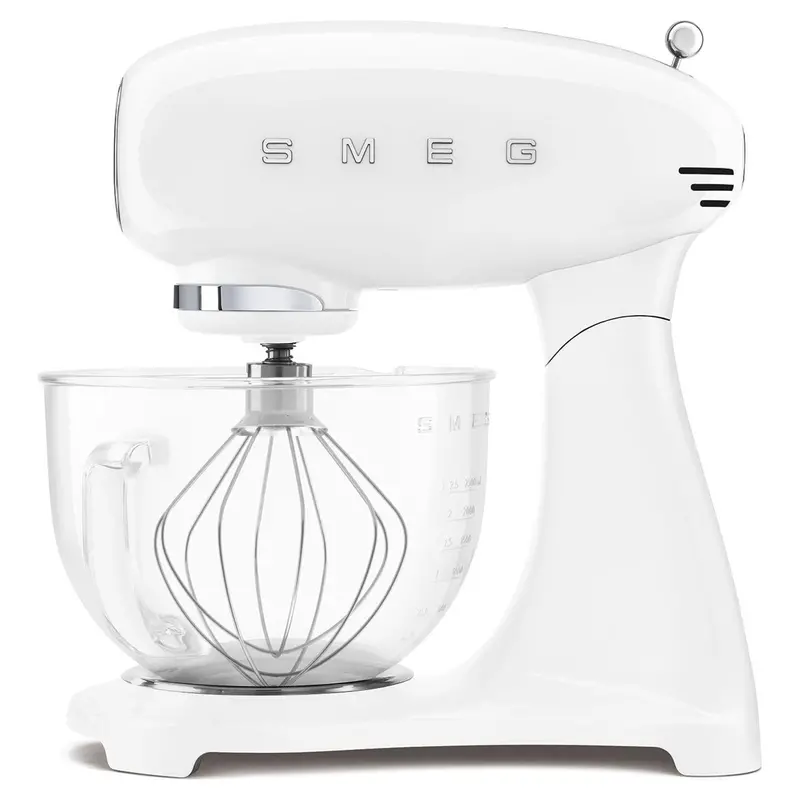 Smeg Retro 5-Quart Stand Mixer In White Smf13Whus 1