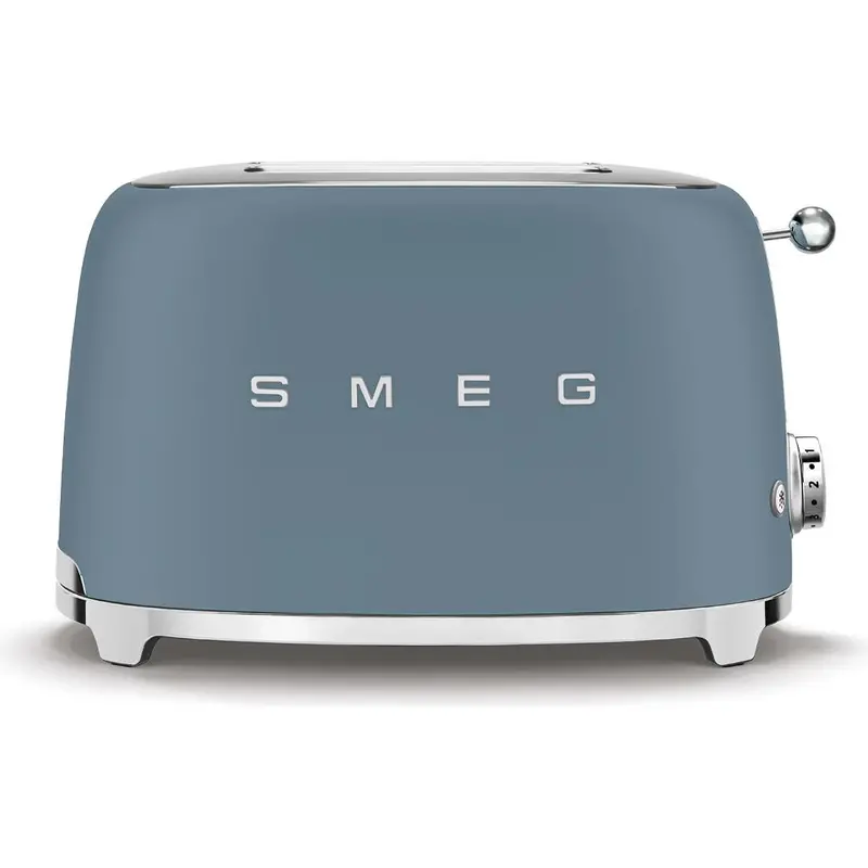 Smeg Retro-Style 2-Slice Toaster – Matte Black Finish, Adjustable Browning Control (Tsf01Sbmus) 1