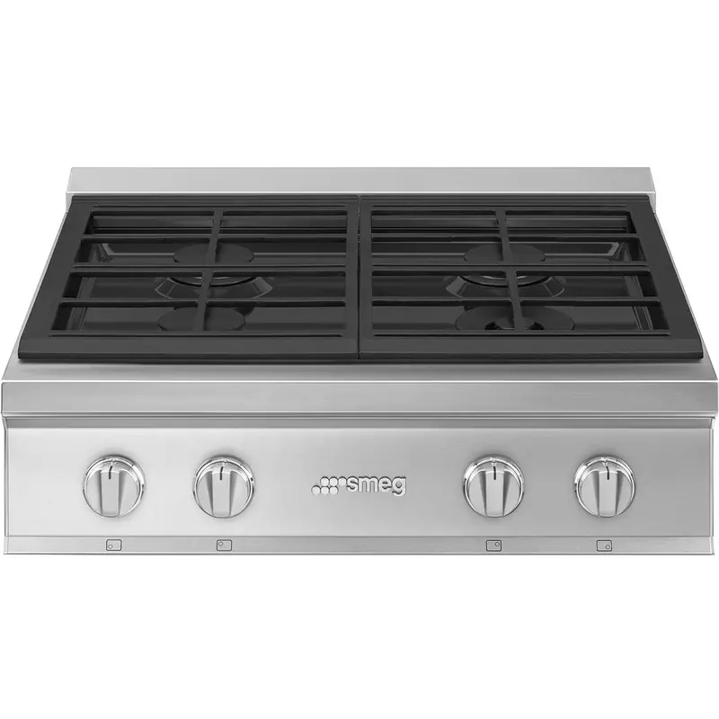 Smeg Rtu304Gx 30-Inch Portofino Series Gas Rangetop With Professional Grates 1