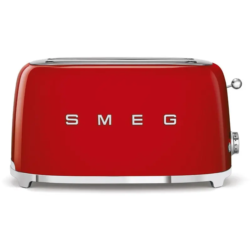 Smeg Tsf02Rdus Retro-Style 4-Slice Toaster In Vibrant Red 1