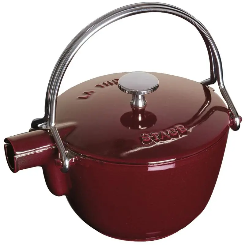 Staub 1.1L Enamel-Coated Tea Pot – Elegant Cast Iron Kettle With Tight-Fitting Lid 1