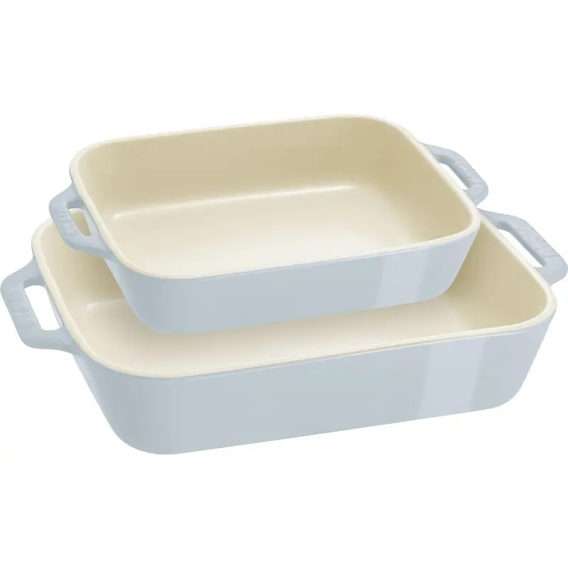 Staub 1029456 Two-Piece Rectangular Stoneware Baking Set 1