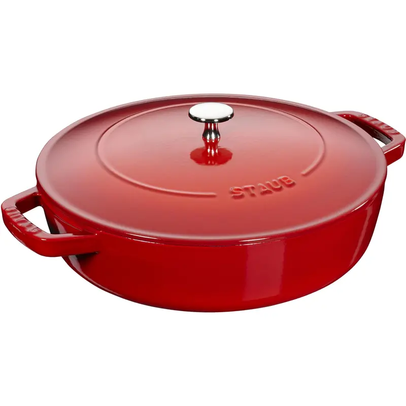Staub 3.7-Quart Enameled Cast Iron Chistera Sauté Pan 1