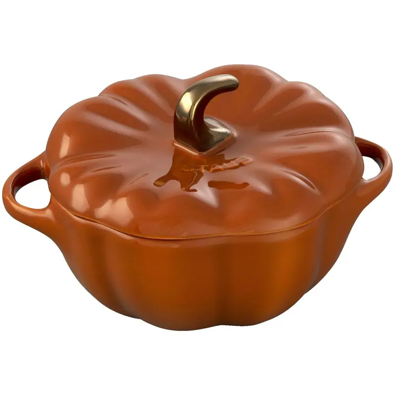 Staub 500 Ml Pumpkin Ceramic Cocotte – Decorative & Functional Mini Oven Dish 1