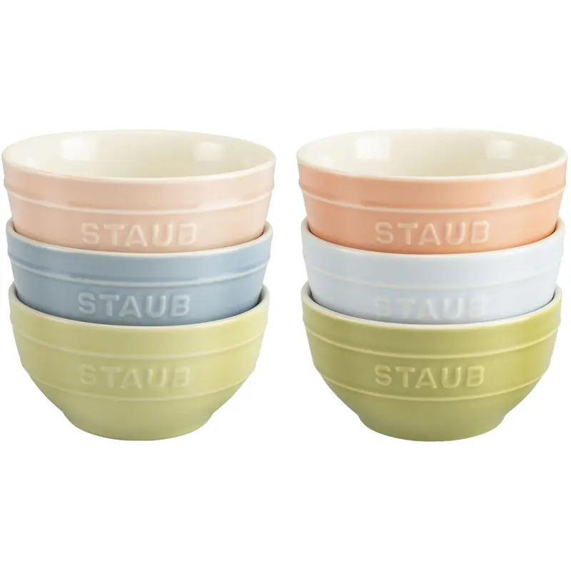 Staub 6-Piece Macaron-Colored Ceramic Bowl Collection (Model 40508-241) 1