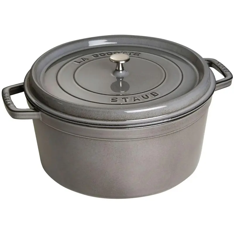 Staub 8.4-Quart Round Cast Iron Dutch Oven – Deep Enamel Cocotte 1