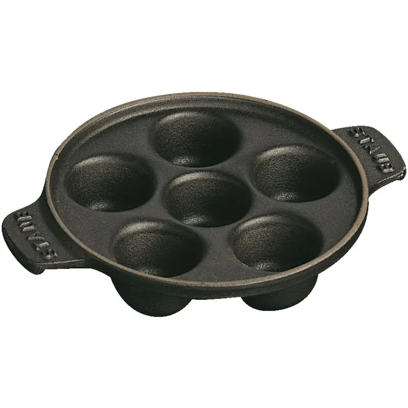 Staub Cast Iron Escargot Dish – 14 Cm Six-Welled Serving Platter 1