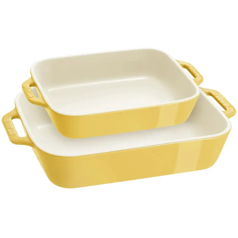Staub Enameled Cast Iron Rectangular Baking Dish Set – 2-Piece (Model 1029-556) 1
