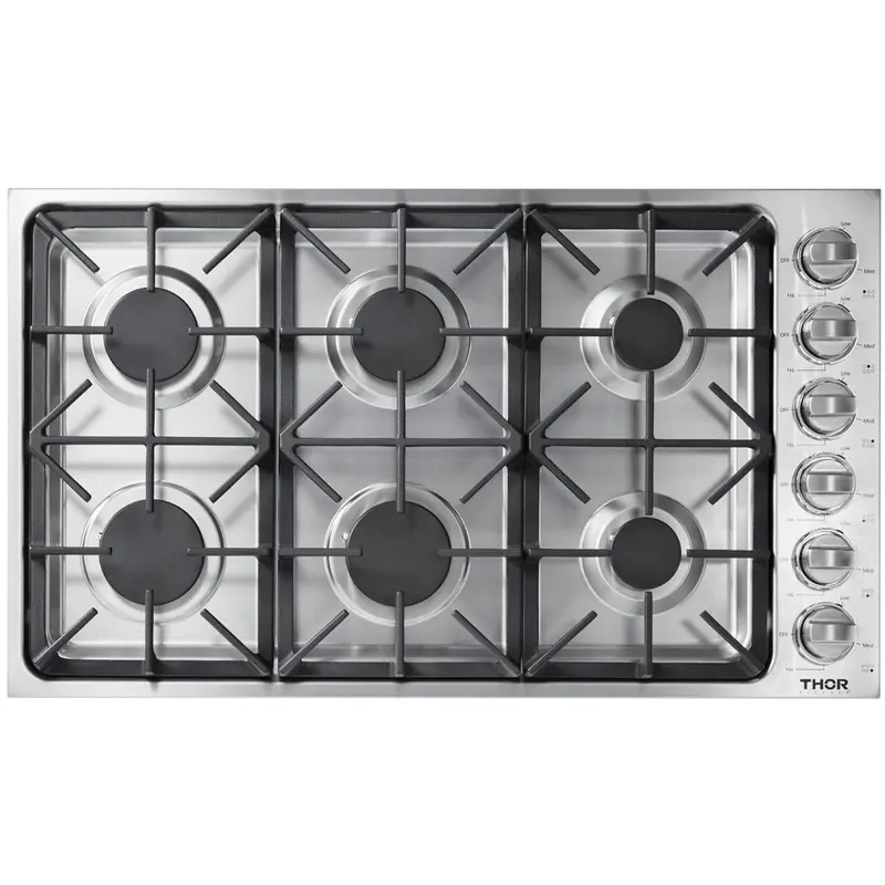 Thor Kitchen 36-Inch Gas Cooktop – Stainless Steel 1