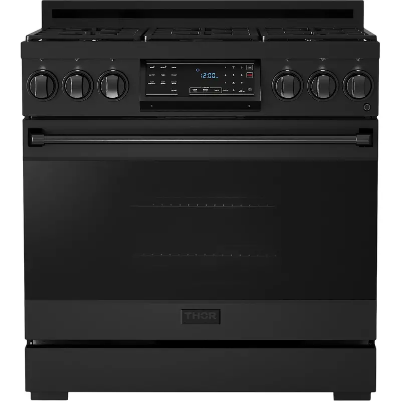 Thor Kitchen Rsg36B 36" Freestanding Gas Range With Tilt-Panel Design & Precision Flame Control 1