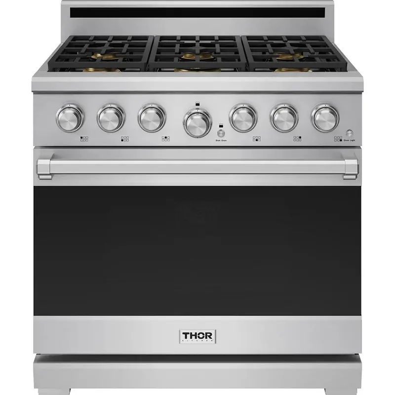 Thor Kitchen Xrg36E 36-Inch Freestanding Dual-Fuel Range 1