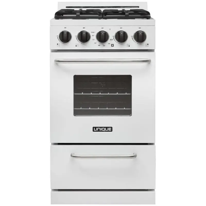 Unique Appliances 20-Inch Freestanding Gas Range – 2.4 Cu. Ft. Stainless Look Oven Ugp-20G Of1 W 1
