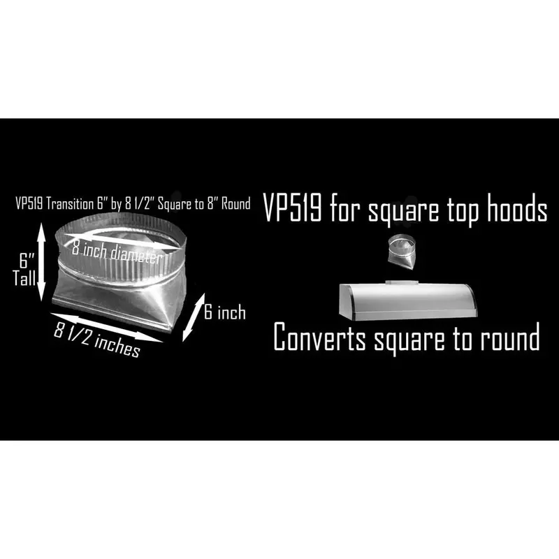 Vent-A-Hood Vp519 Transition Kit For Custom Ventilation Installations 1