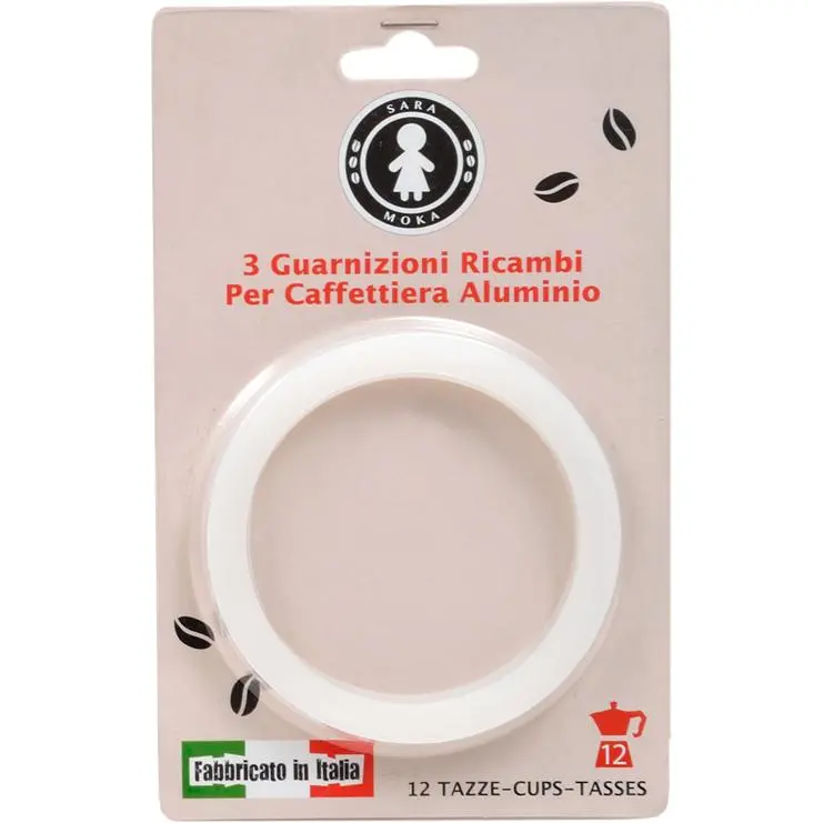 Vev Vigano Replacement Gasket & Filter Kit For 12-Cup Moka Tradizioni Espresso Maker (Model 36212) 1