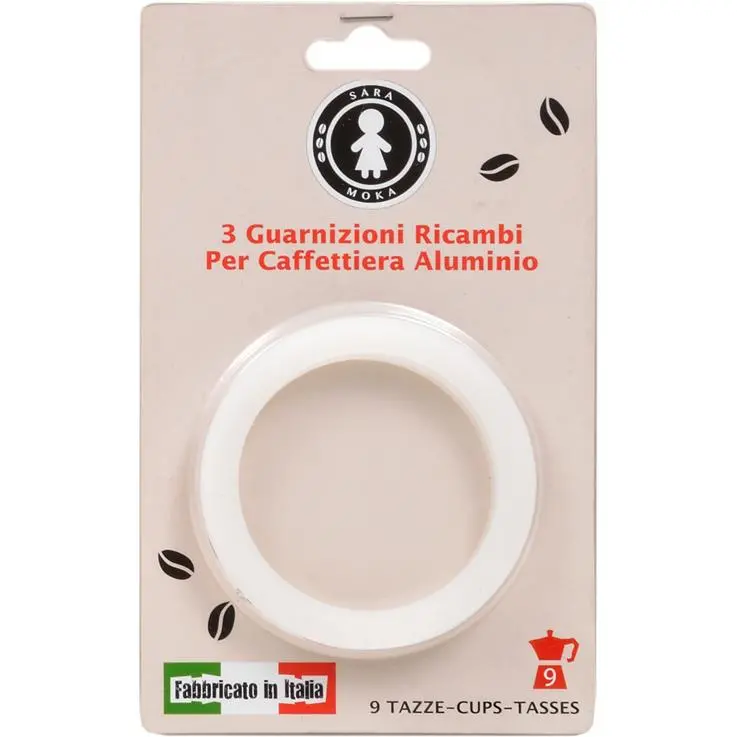 Vev Vigano Replacement Gasket & Filter Set For 9-Cup Moka Tradizioni Espresso Maker (Model 36219) 1