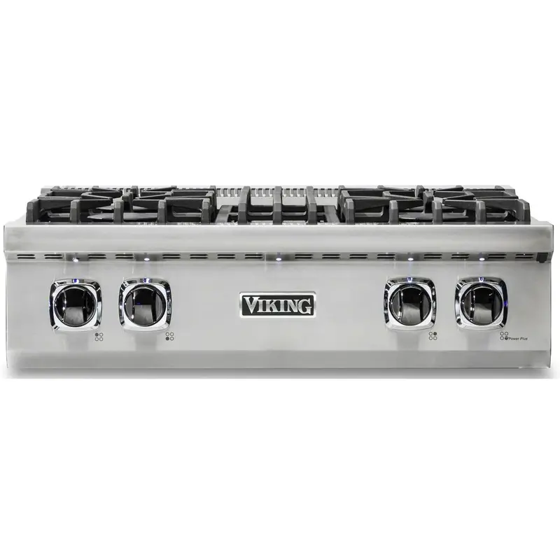 Viking 30-Inch Gas Rangetop – Trupower Plus™ Burners, Stainless Steel – Vrt530-4Bsslp 1