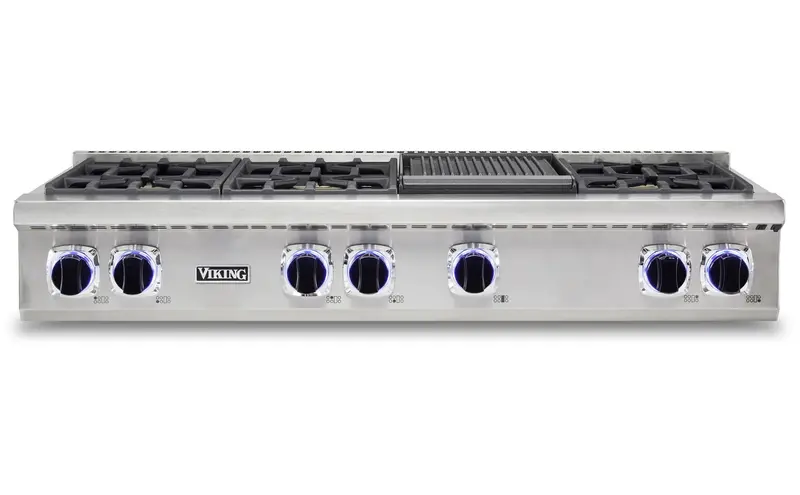 Viking 48-Inch Dual-Fuel Elevation Gas Rangetop – Six-Gas-Burner Configuration 1