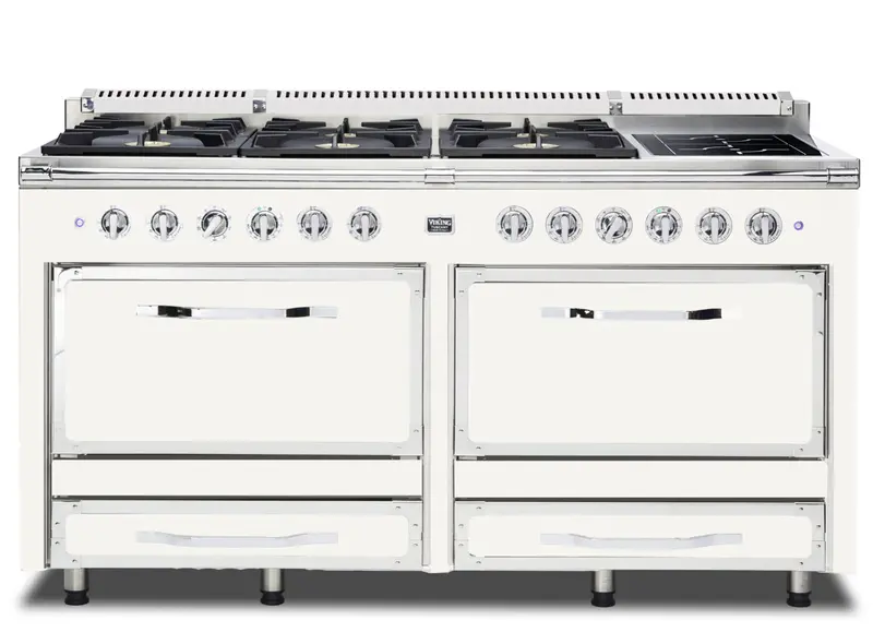 Viking Ctvdr661-6Ipw 66-Inch Dual-Fuel Freestanding Range With Convection Oven 1