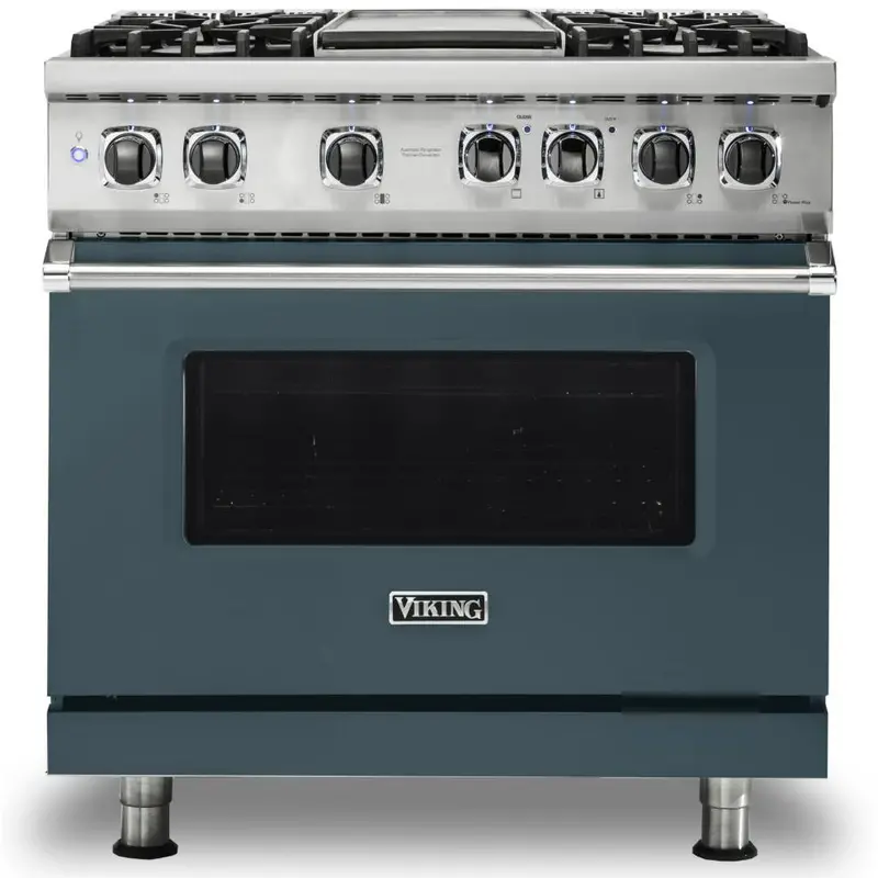 Viking Cvdr536-4Gsq 36-Inch Freestanding Dual-Fuel Range Equipped With Vari-Speed Dual Flow™ Convection 1