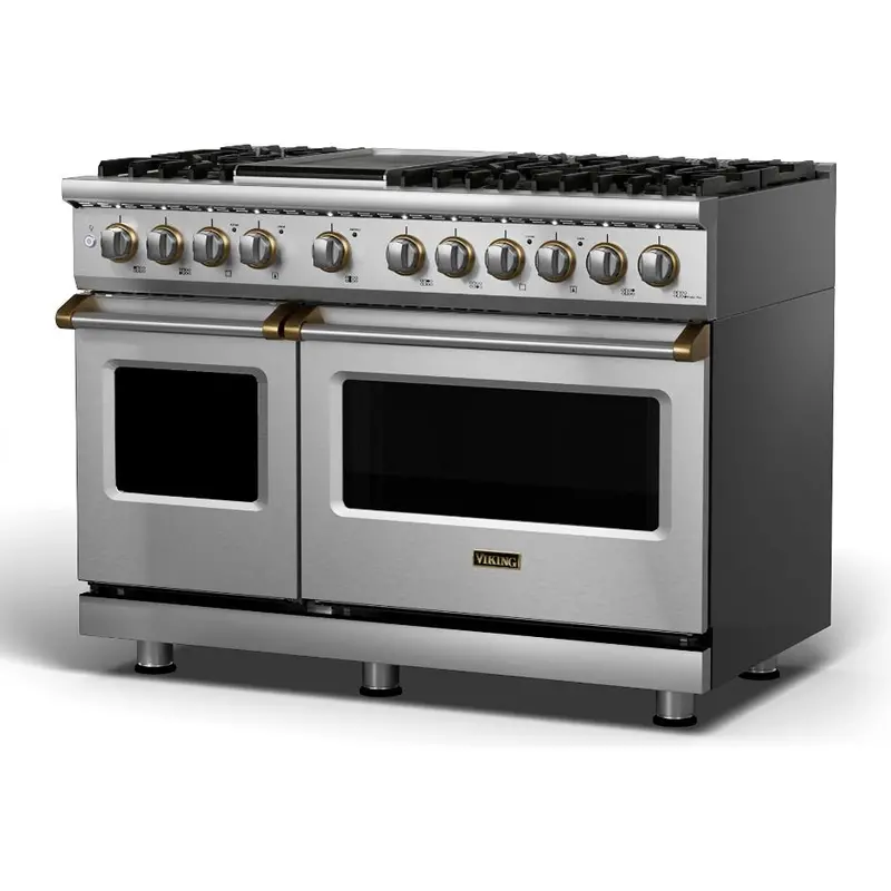 Viking Cvdr548-6Gssbb 48-Inch Freestanding Dual-Fuel Range With Truconvec Convection 1
