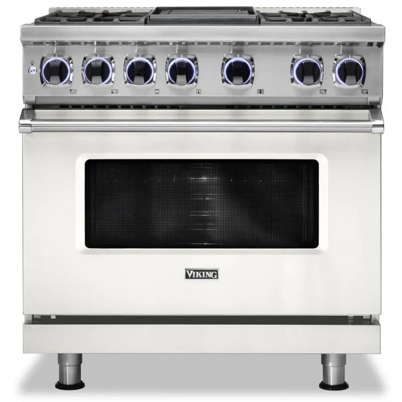 Viking Cvdr7362-4Gpw 36-Inch Dual-Fuel Freestanding Range With Elevation Burners™ Technology 1
