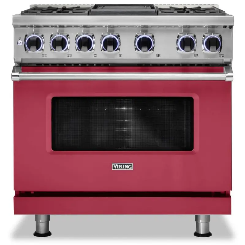 Viking Cvdr7362-4Gva 36-Inch Dual-Fuel Freestanding Range With Elevation Burners™ 1
