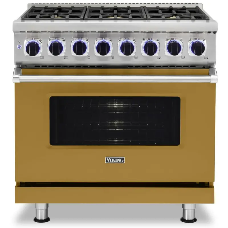 Viking Cvdr7362-6Bgh 36-Inch Freestanding Dual-Fuel Range With Precision Elevation Burners™ 1