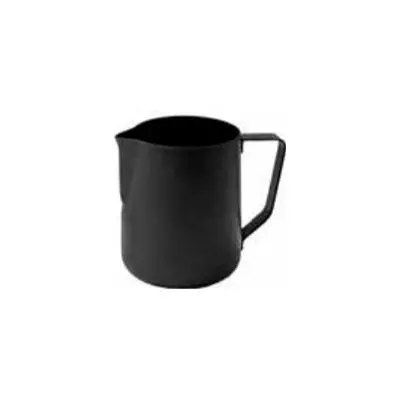 Vitantonio 32 Oz Black Powder-Coated Milk Frothing Pitcher For Baristas 1