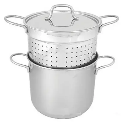 Vitantonio Allegra Pasta Pot – 5.5-Quart Stainless Steel Cooker With Strainer Lid (40410) 1