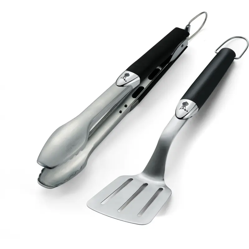 Weber 6645 Premium 2-Piece Grilling Tool Set (Tongs + Spatula) 1