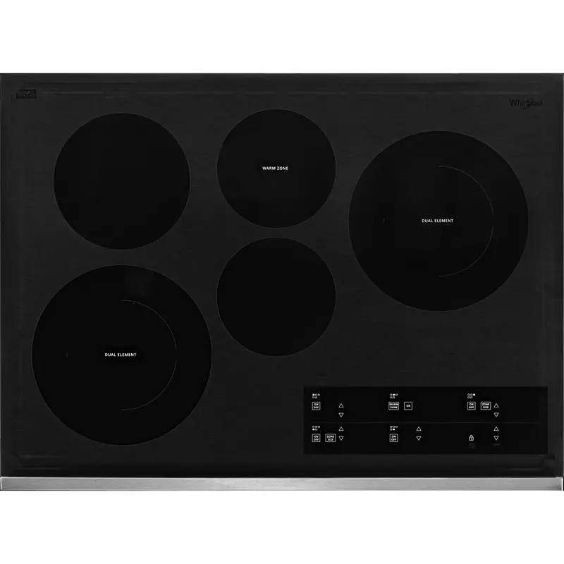 Whirlpool 30" Built-In Electric Cooktop With Flexheat Dual Element (Wce97Us0Ks) 1