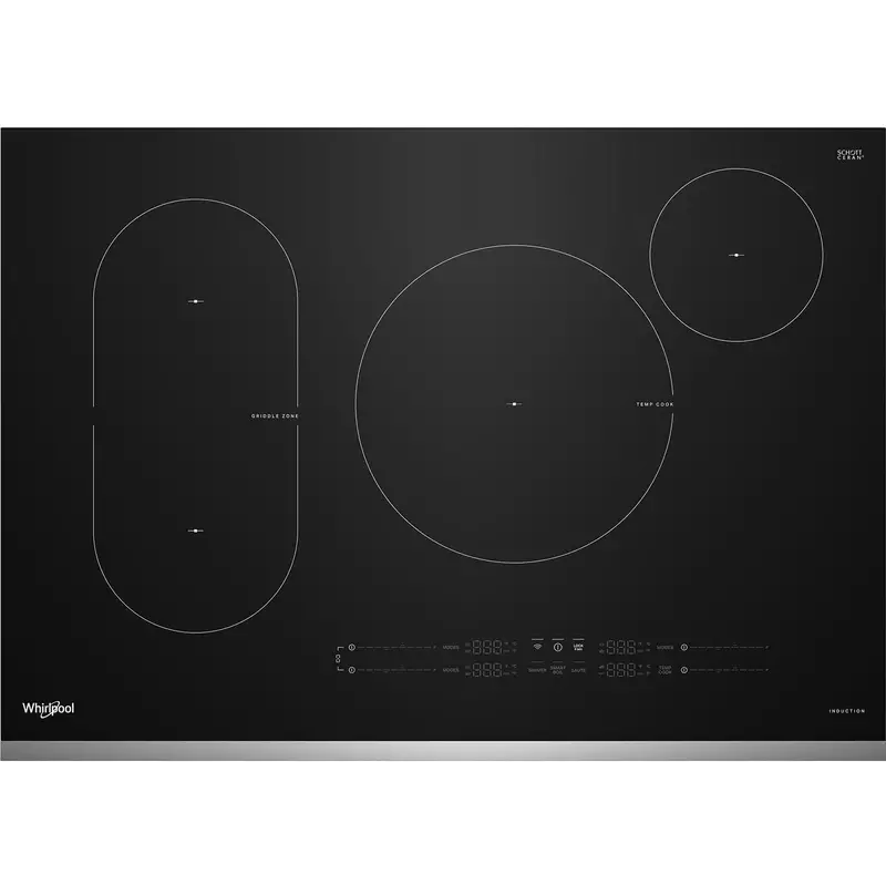 Whirlpool 30-Inch Smart Induction Cooktop With Temp Cook™ Technology – Stainless Steel (Wcit7030Ss) 1