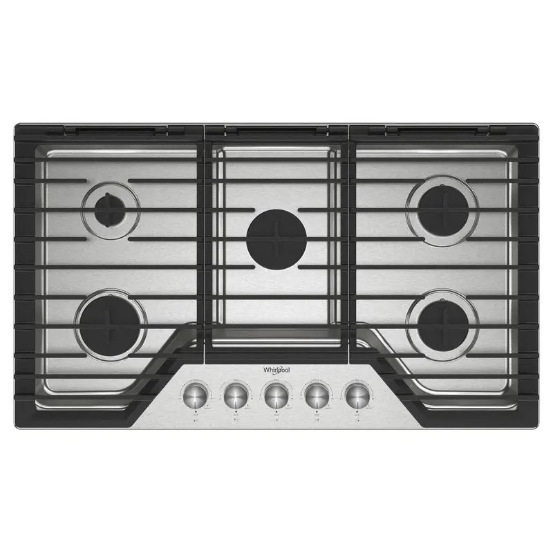 Whirlpool 36" Gas Cooktop With Ez-2-Lift Hinged Grates – Stainless Steel (Wcgk7036Ps) 1
