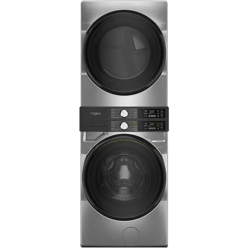 Whirlpool Stacked Electric Laundry Center – Washer/Dryer Unit In Black Ywef5727Tr 1