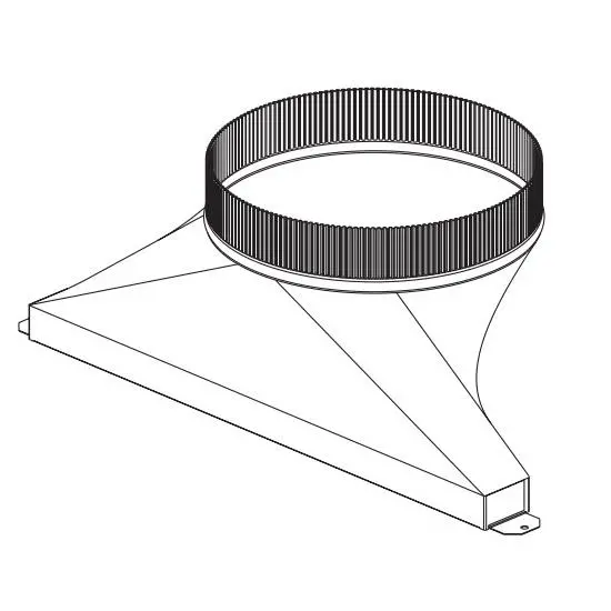 Zephyr Ak00071 Duct Transition Fitting For Custom Installations 1