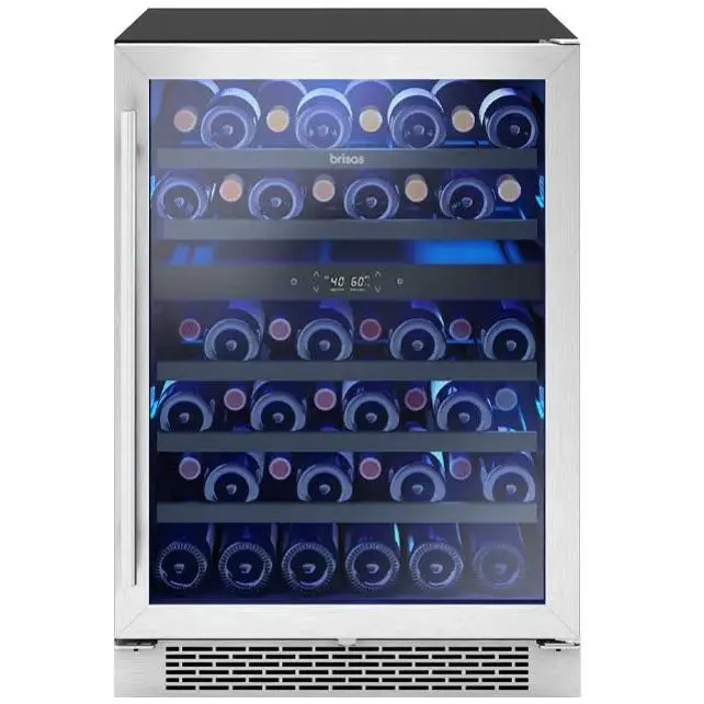 Zephyr Bwn24C02Ag 46-Bottle Dual-Zone Wine Cooler – Built-In Refrigeration 1