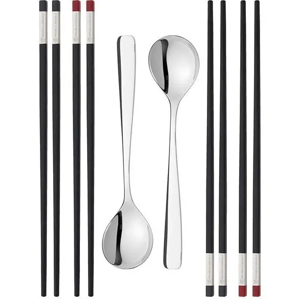 Zwilling 10-Piece Premium Chopstick Set – Stainless Steel & Wood Finish (Model 1003044) 1