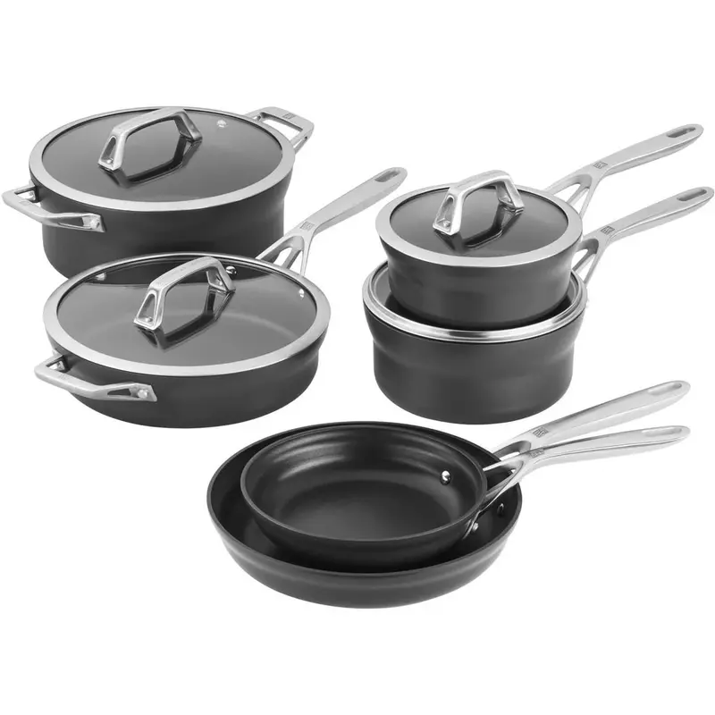 Zwilling Motion 10-Piece Aluminum Cookware Set – Hard-Anodized, Induction-Compatible (66200017) 1
