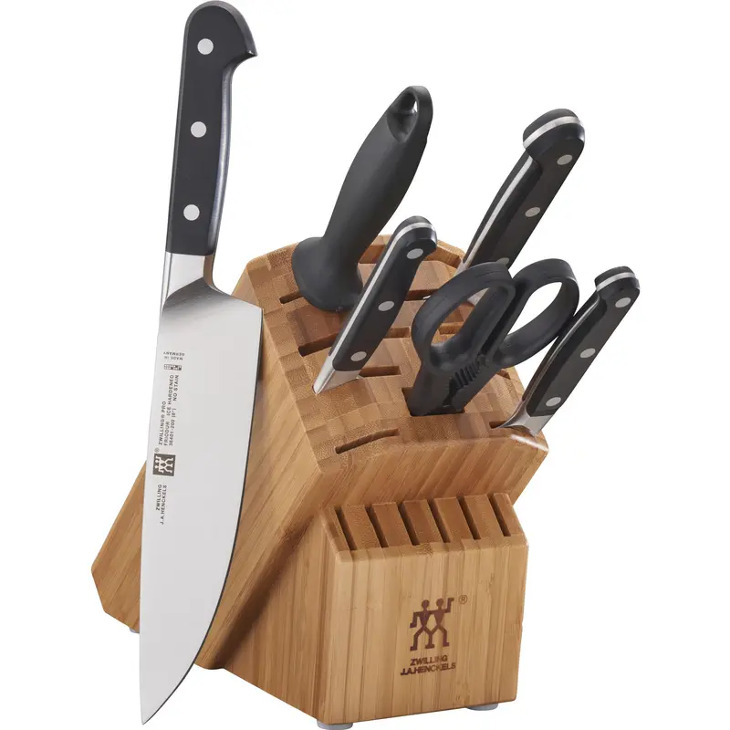 Zwilling Pro Bamboo Knife Block Set – 7-Piece Premium Kitchen Collection 1